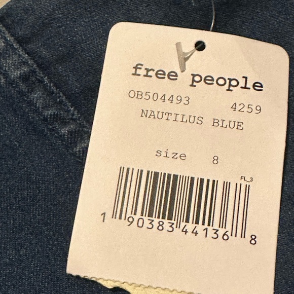 NWT FREE PEOPLE NAUTILUS BLUE DENIM FEMME SKIRT 8 - Picture 5 of 12
